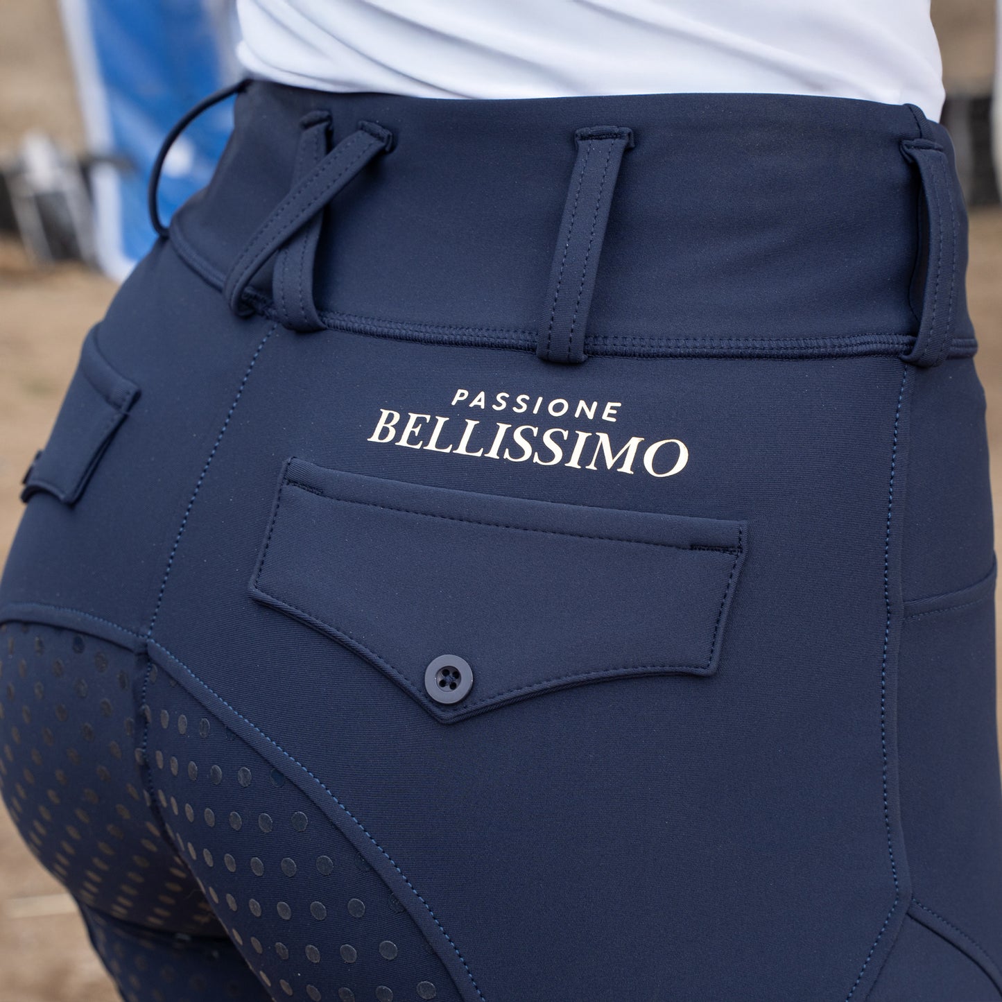 Reitleggings in navy blau