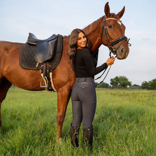 Reitleggings in grau