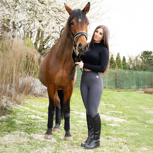Reitleggings in grau