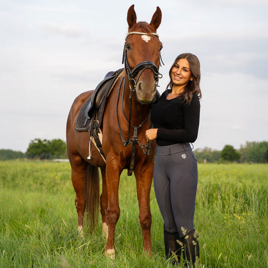 Reitleggings in grau