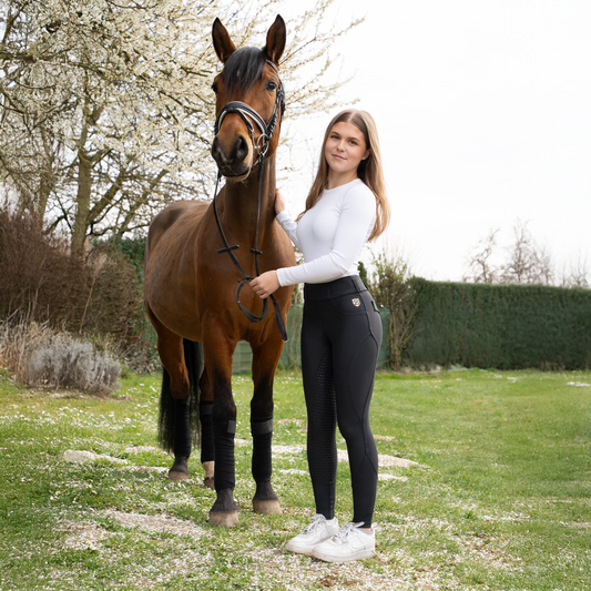 Reitleggings in schwarz