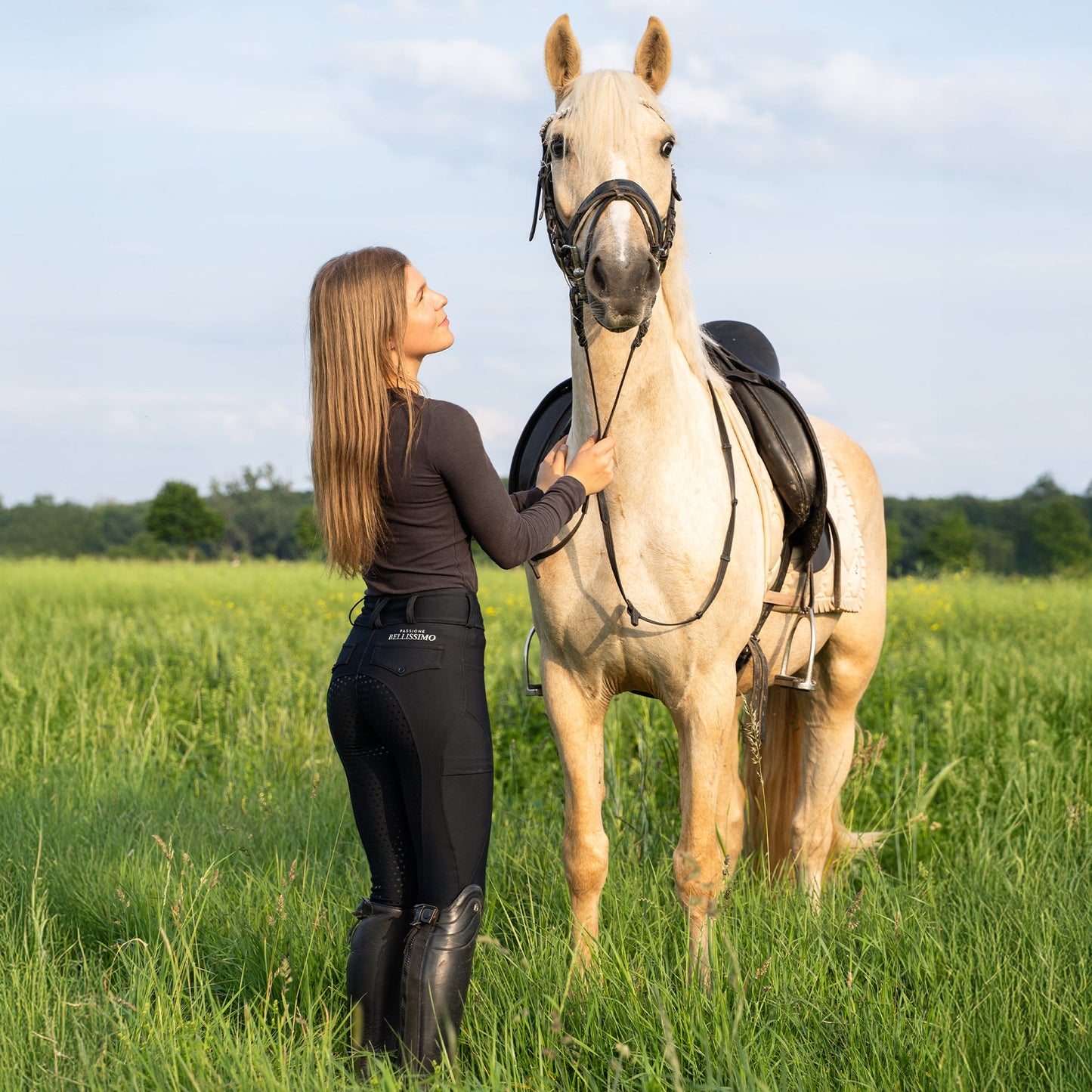 Reitleggings in schwarz