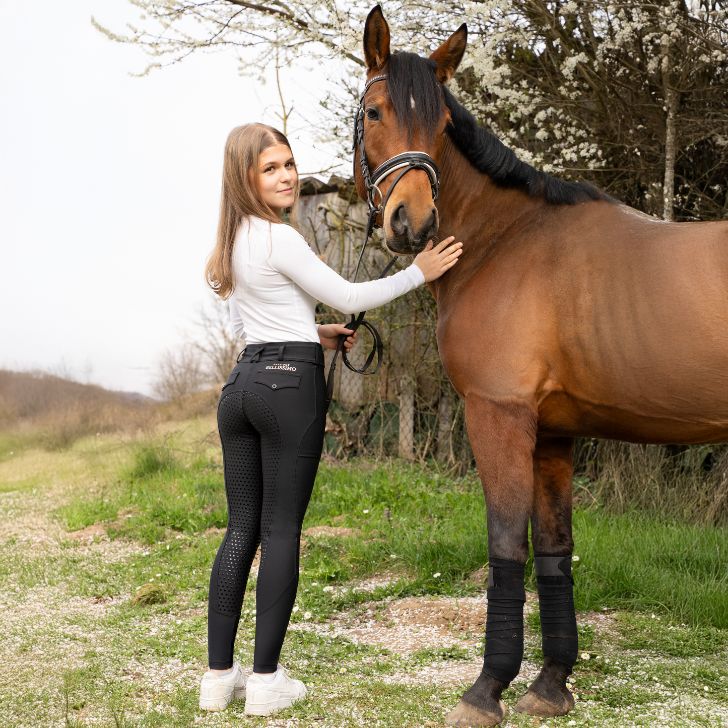 Reitleggings in schwarz