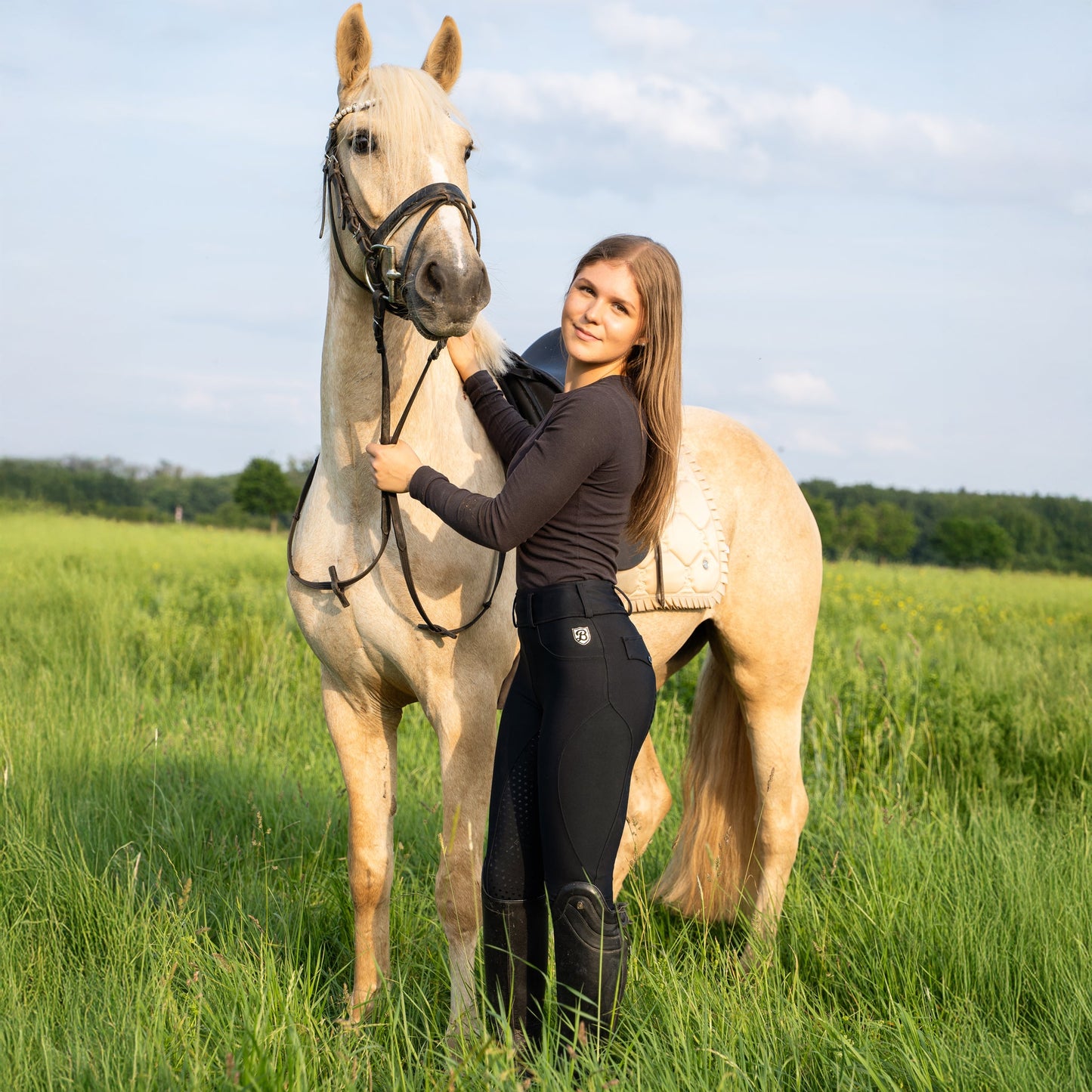 Reitleggings in schwarz